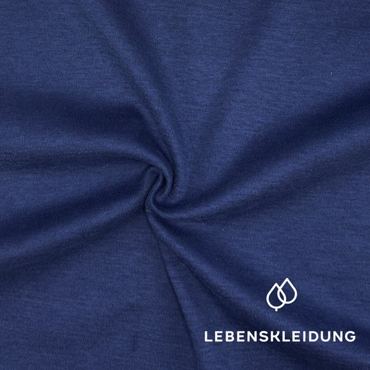 Re-Life Bio Baumwolle Interlock Stoff Marine