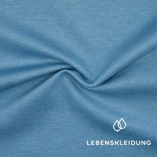 Re-Life Performance Interlock Stoff mit Ecovero Graublau