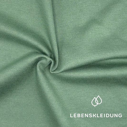 Re-Life Performance Interlock Stoff mit Ecovero Grün