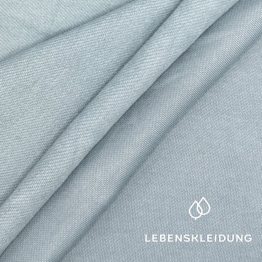 Re-Life Sweatstoff Baumwolle & recyceltes Polyester Cloud Blue