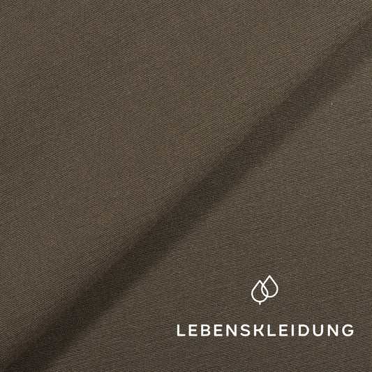 Re-Life Baumwolle Lyocell Webstoff - Khaki – Detailansicht