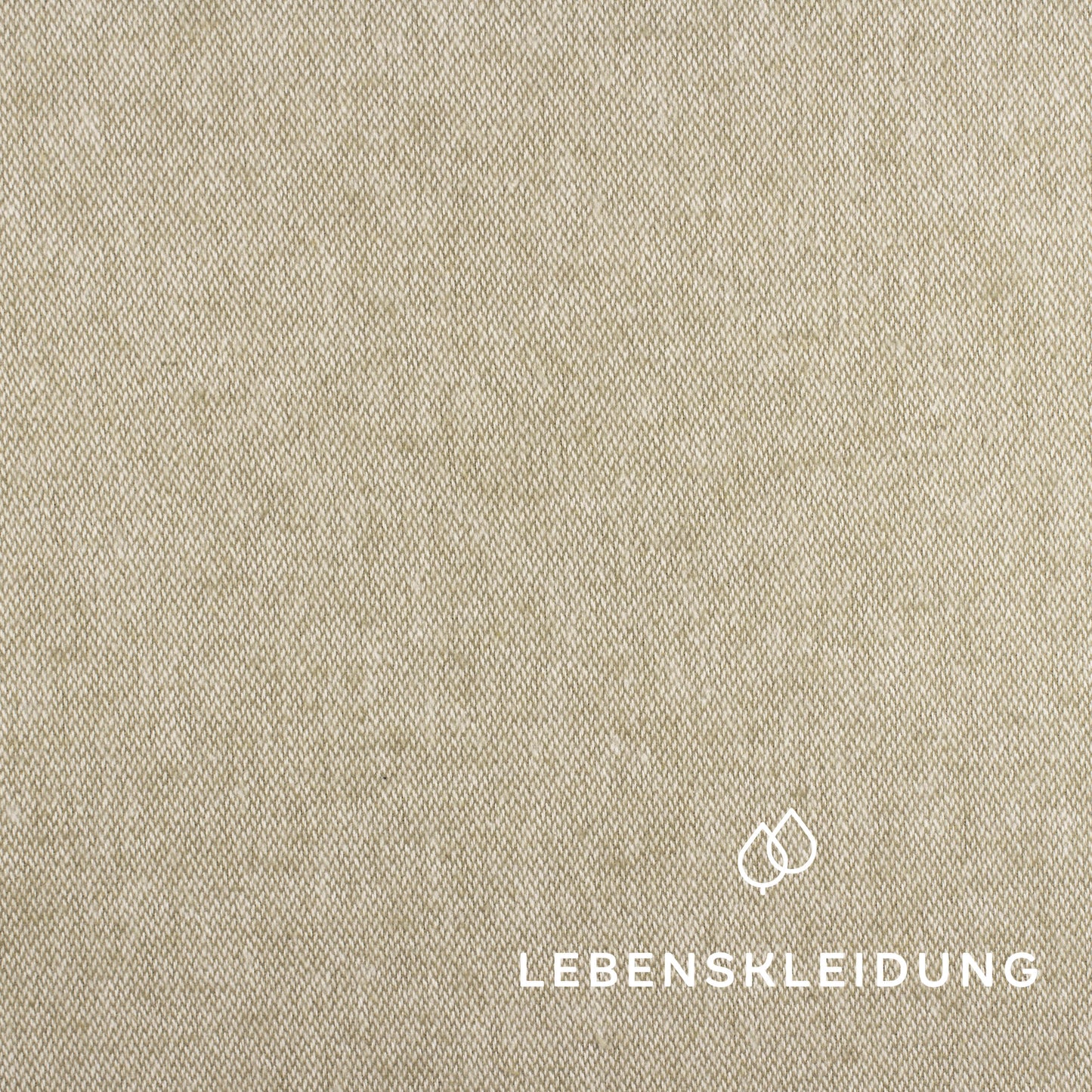 Re-Life Baumwoll Flanell - Linde - Weiß – Nahaufnahme