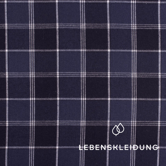Re-Life Cotton Flannel - Blue Checkered – Detail view