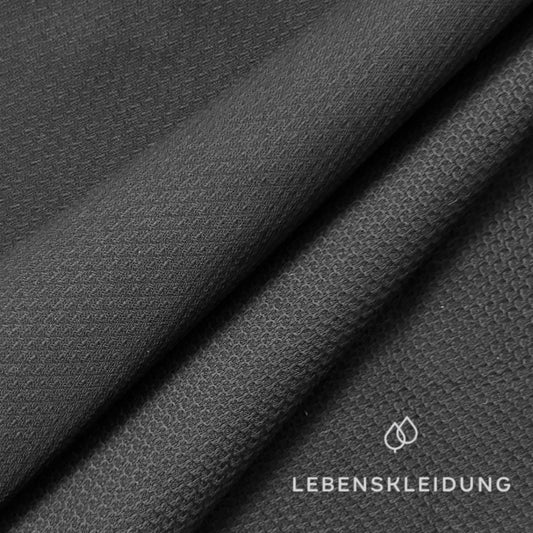 Re-Life Structured Woven Fabric - Black sample – Detail view