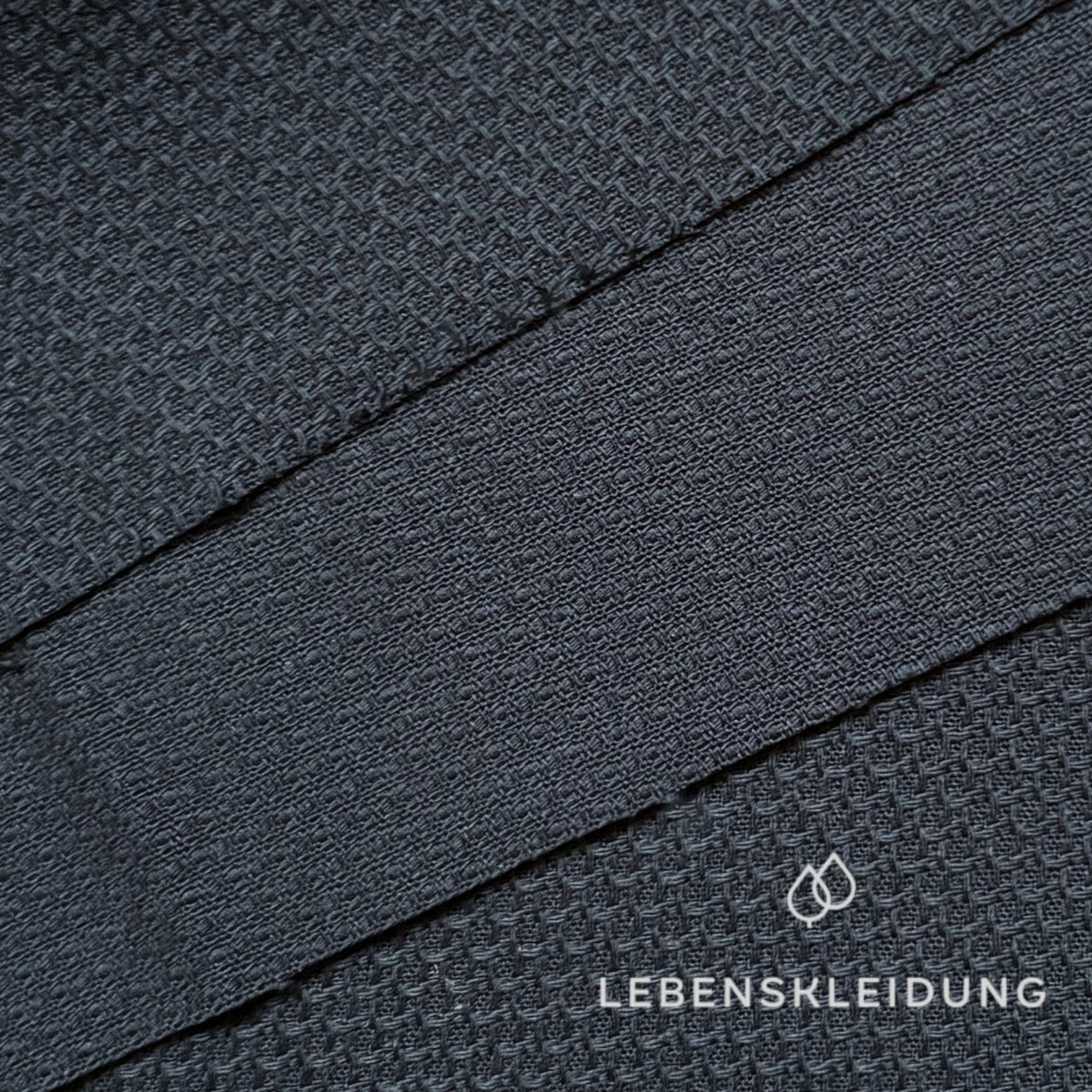 Re-Life Structured Woven Fabric - Blue sample – Close-up