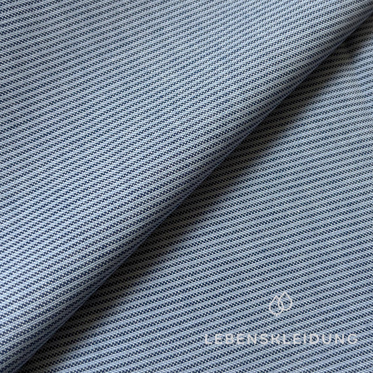 Re-Life Oxford shirting fabric - Light blue - Blue striped sample – Detail view
