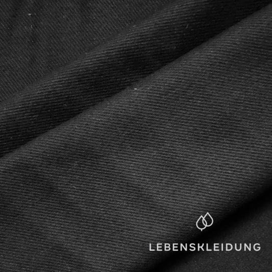 Re-Life Gebürsteter Twill / Köper - Black Muster – Detailansicht