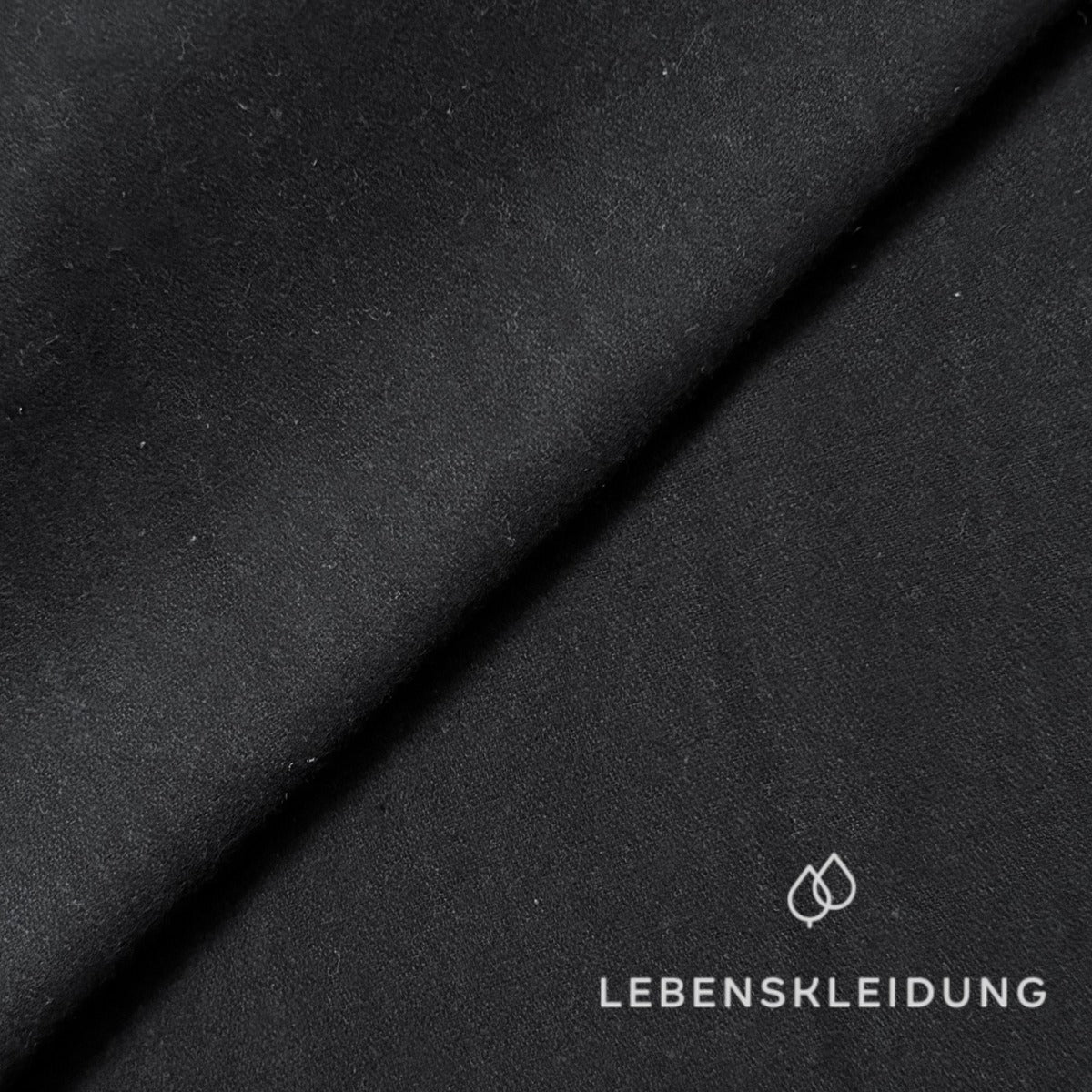 Tissu en flanelle Re-Life - échantillon noir