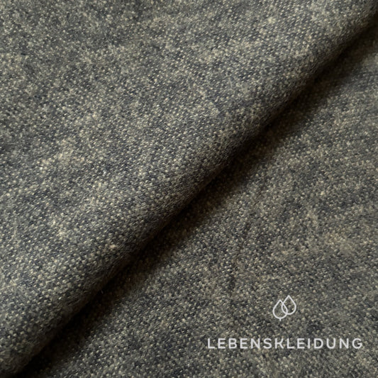 Re-Life Flannel Fabric - Brown Melange – Detail view