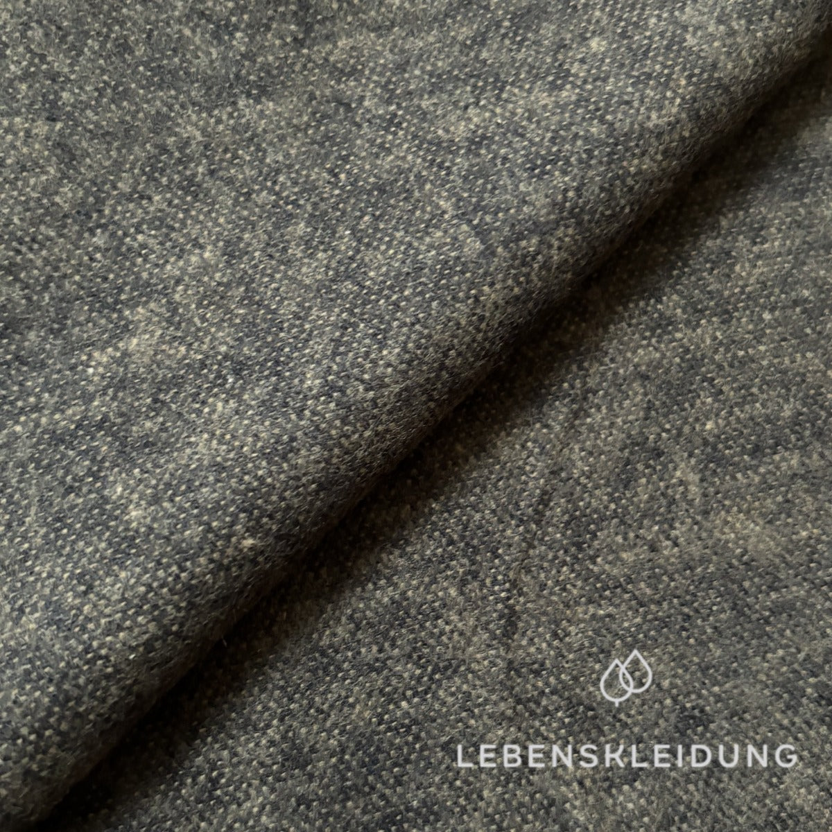 Re-Life Flannel Fabric - Brown Melange sample – Detail view