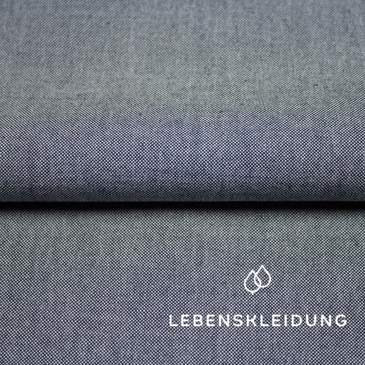 Organic Canvas Fabric - Natural Blue sample – Detail view