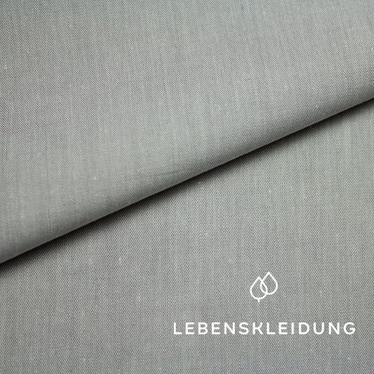 Organic Chambray - Natural - Anthracite – Detail view