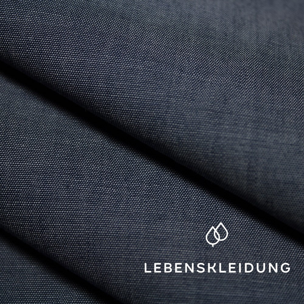 Organic Chambray - Navy sample – Detail view