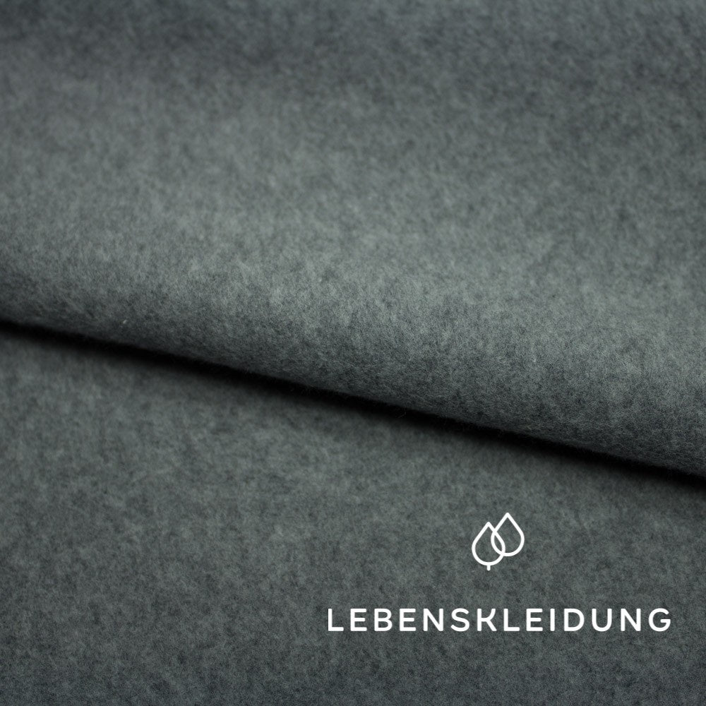 Tissu polaire bio - Gris chiné - foncé Échantillon