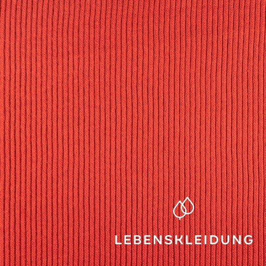 Organic Heavy Knit - Blood Orange sample – Detail view