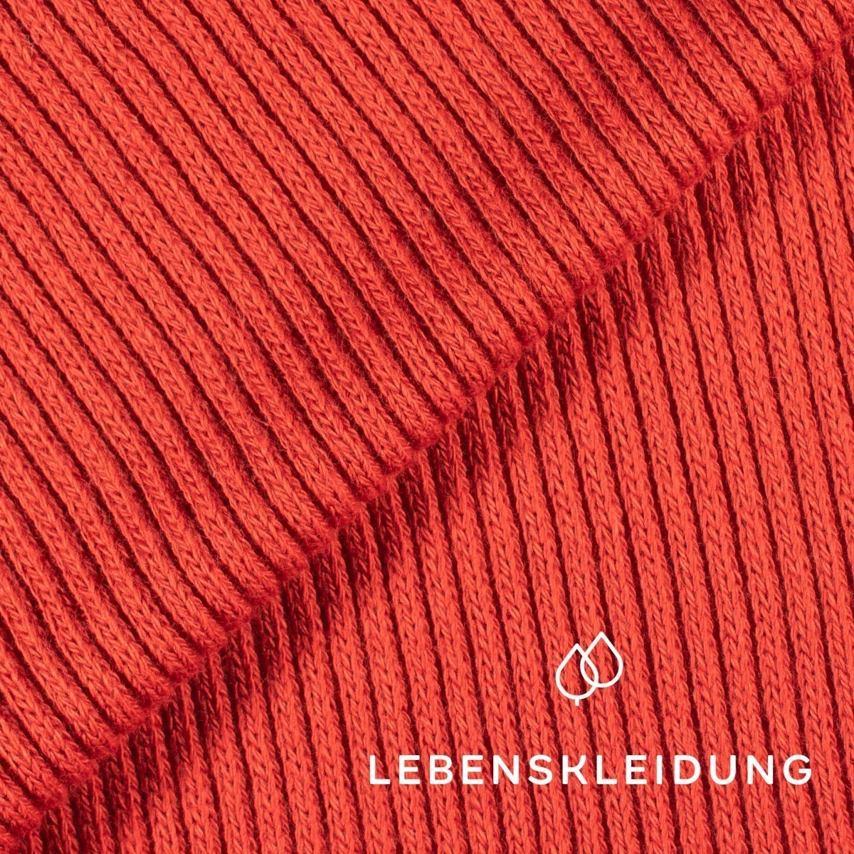 Organic Heavy Knit - Blood Orange sample – Close-up