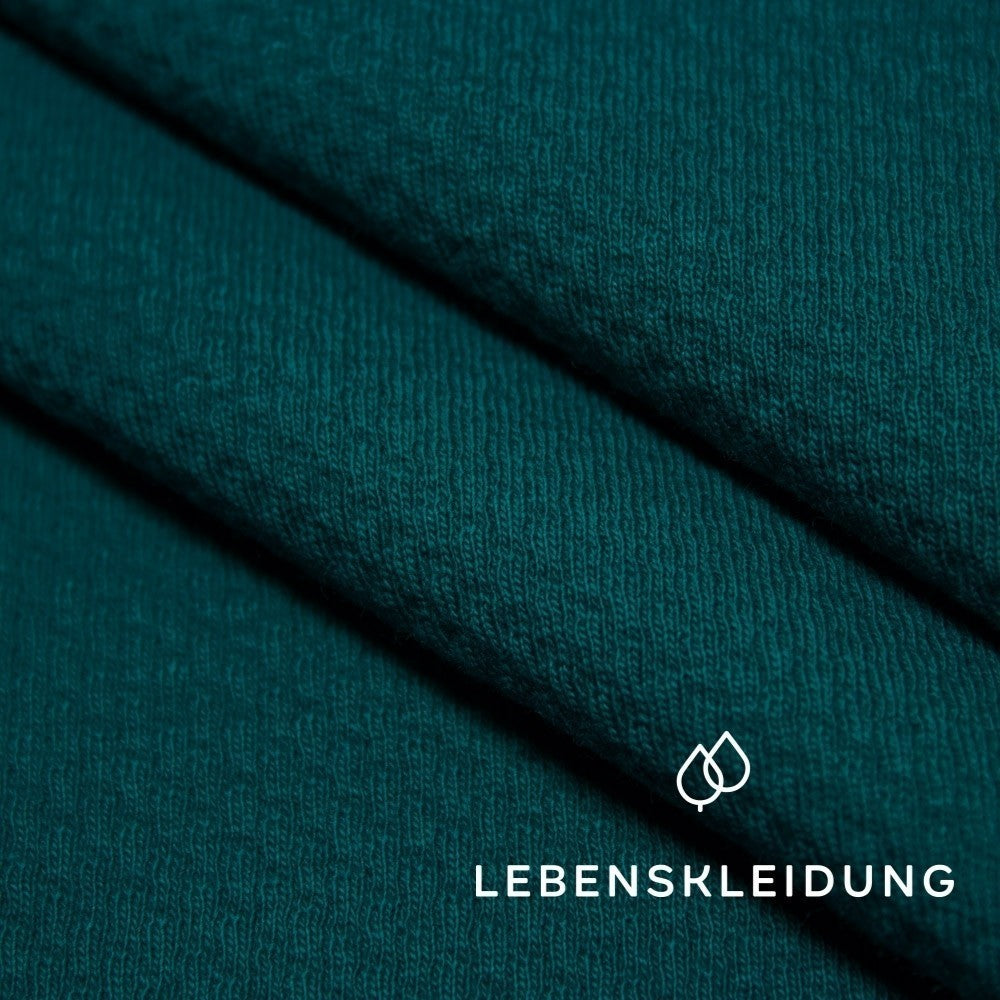 Organic Interlock Doubleface 3D - Emerald sample – Detail view