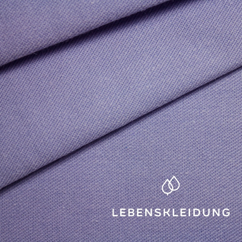Bio Köper - Frosty Lilac Muster – Nahaufnahme