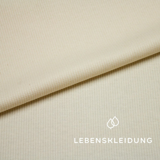 Bio Light Rib - Ecru – Detailansicht
