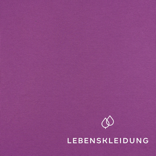 Organic ribbing fabric - Soft Grape – Detail view