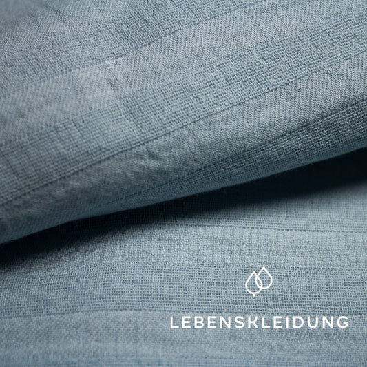 Organic Muslin - Cloud Blue sample – Detail view