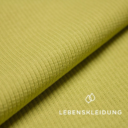 Organic ribbing fabric - Sweet Pea sample – Detail view