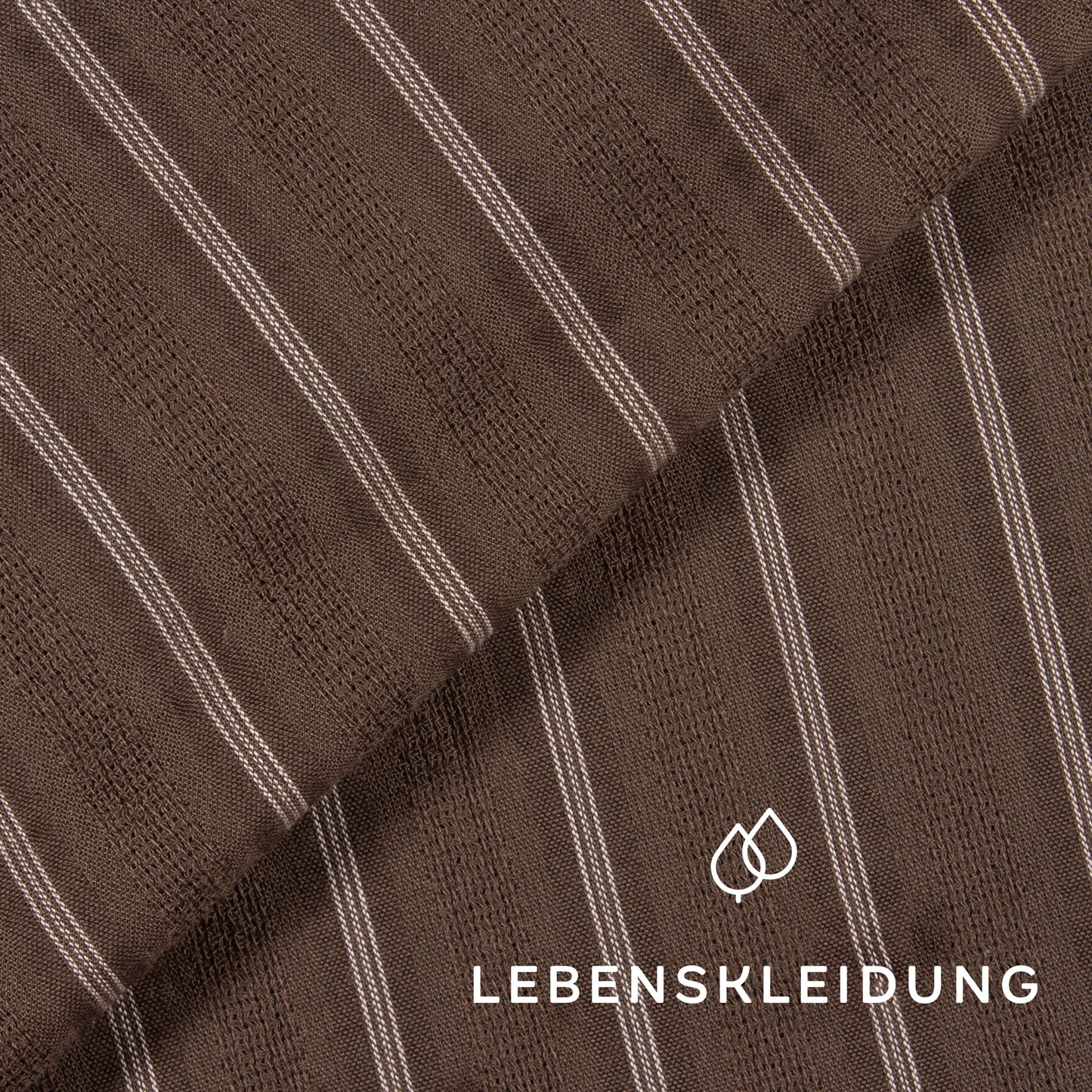 Bio Dobby Bindung - Olive Stripe Muster – Stoffstruktur