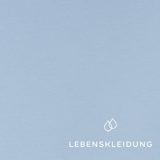Organic Stretch Jersey Fabric - Pale Sky sample – Detail view
