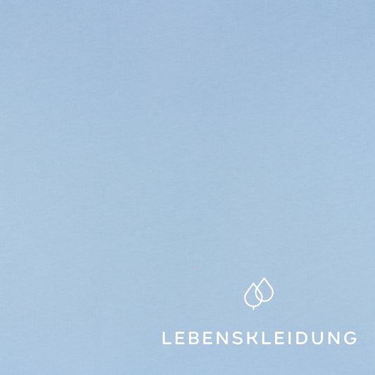 Organic brushed sweatshirt fabric - Pale Sky sample – Detail view