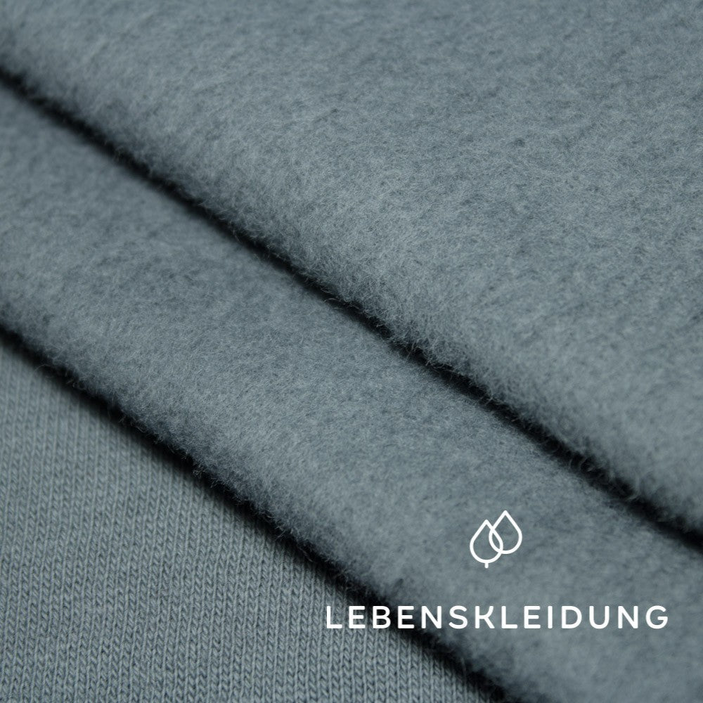 Tissu molletonné bio brossé - échantillon aéré – Vue détaillée