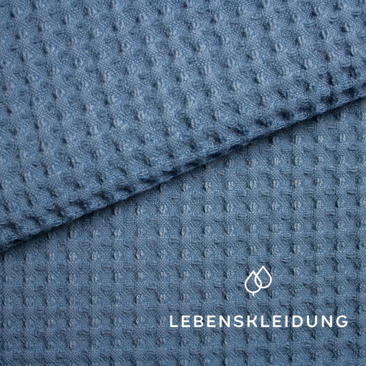 Organic Waffle Large - Stone Blue sample – Detail view