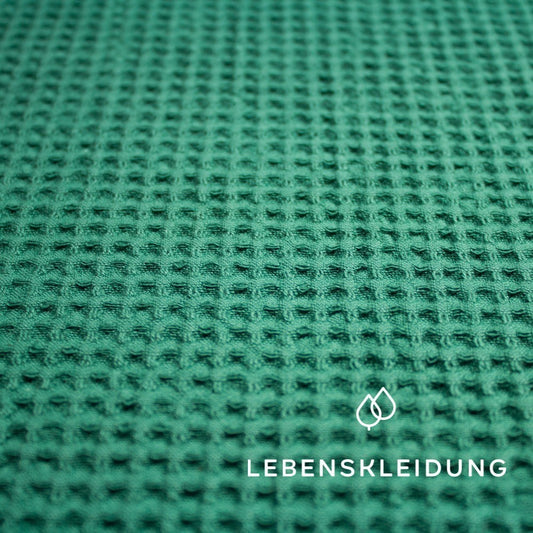 Organic large waffle - Emerald sample – Detail view
