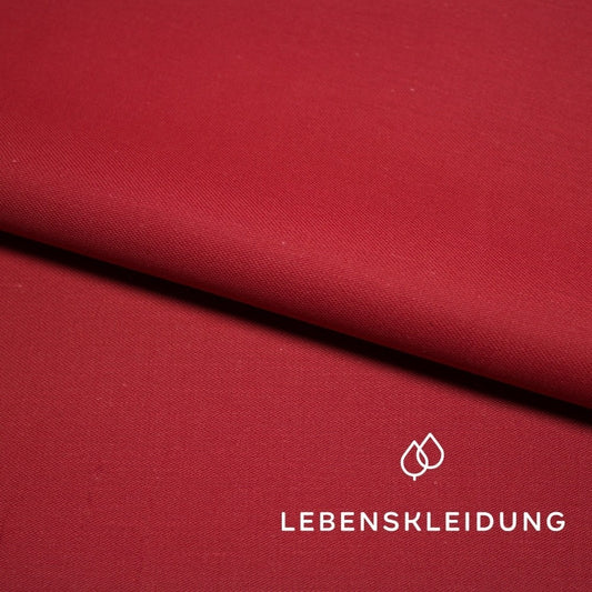 Bio Satin glatt - Rot Muster – Detailansicht