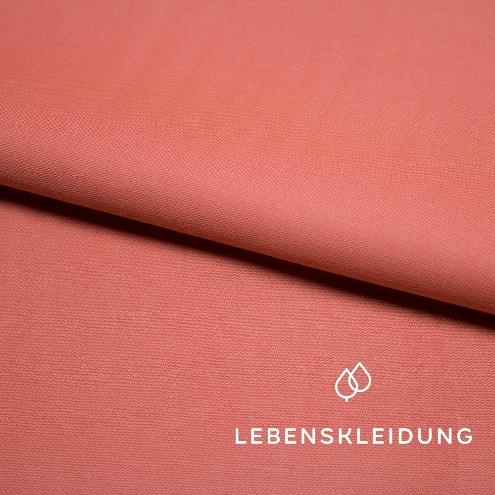 Bio Satin glatt - Orange Muster – Detailansicht