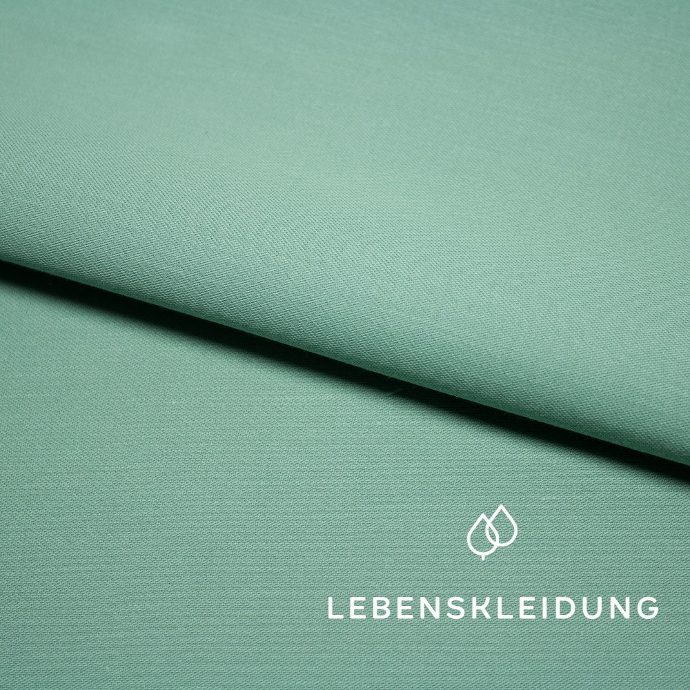 Bio Satin glatt - Grün – Detailansicht