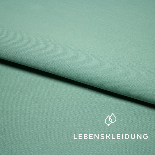 Bio Satin glatt - Grün – Detailansicht