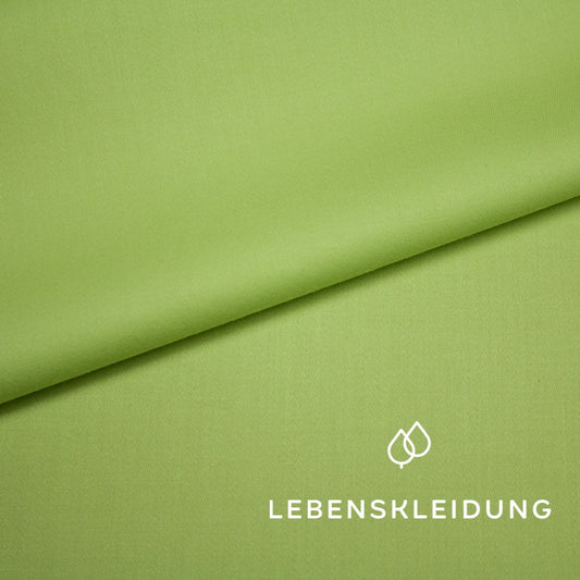 Bio Satin glatt - Limette – Detailansicht