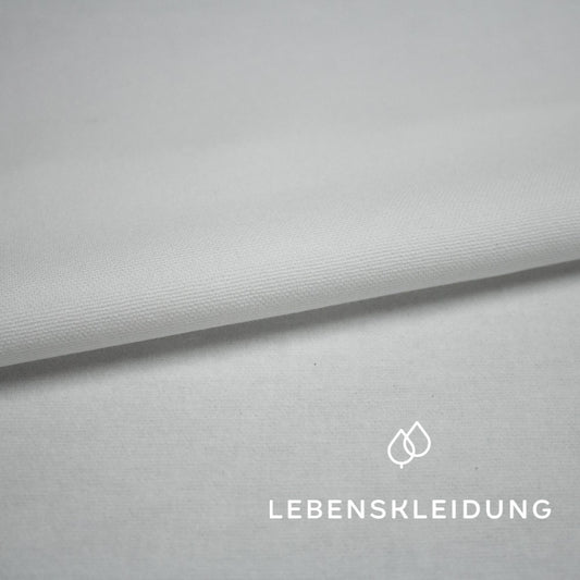 Organic flannel - white without optical brighteners, sample – Detail view