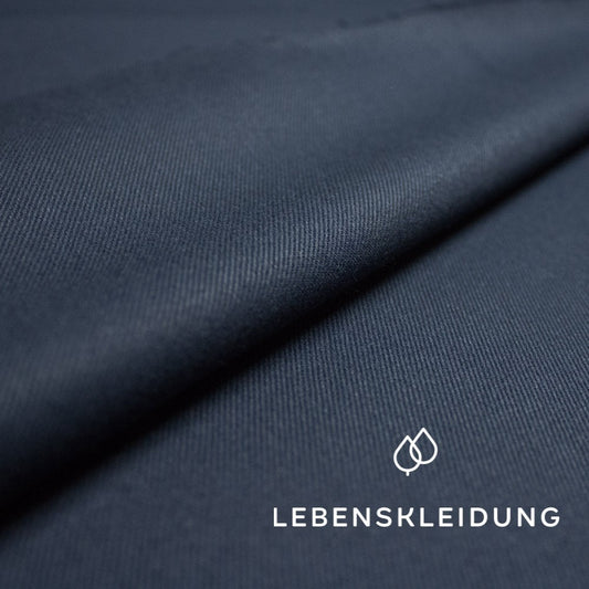 Bio Köper - Oxford Blue – Detailansicht