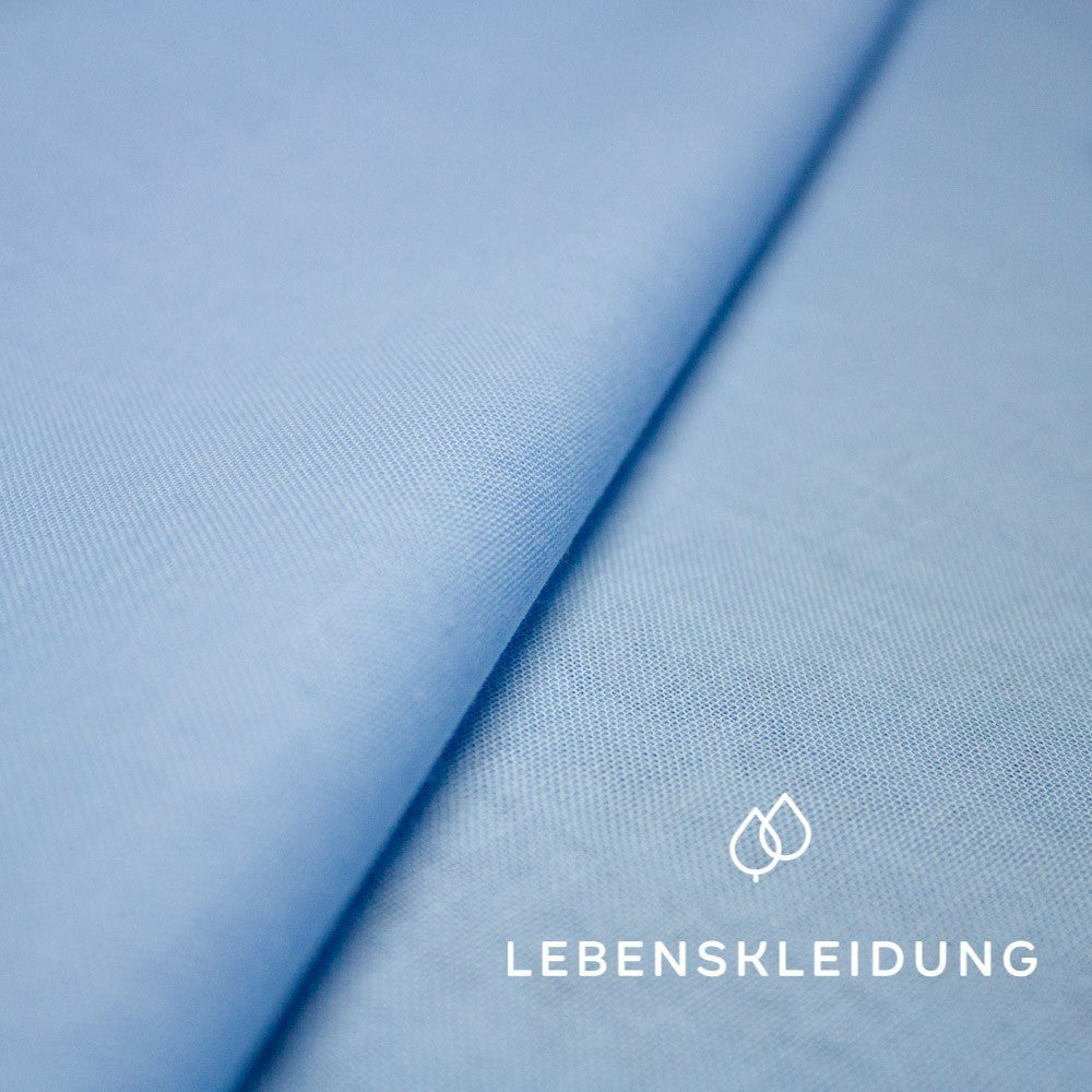 Calicot/voile bio - bleu clair - échantillon extra large – Gros plan