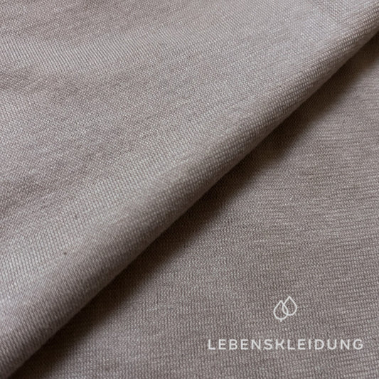 Organic single jersey fabric - Sand sample – Detail view