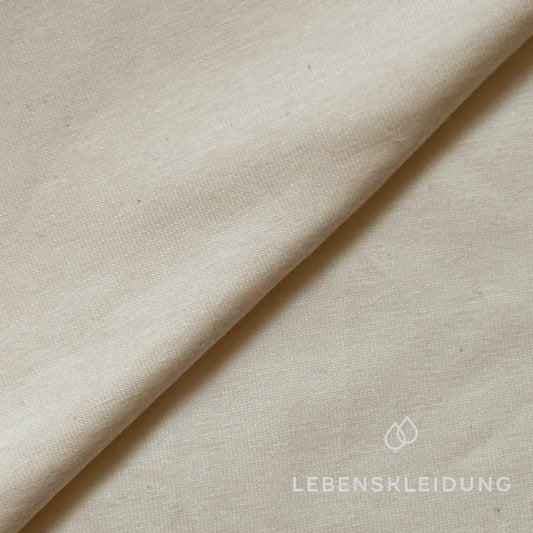 Organic Stretch Jersey Fabric - Natural sample – Detail view