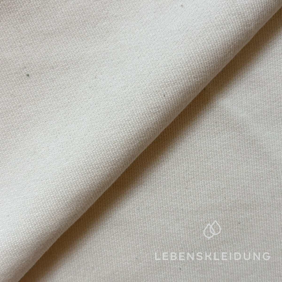Tissu molletonné bio brossé - échantillon naturel