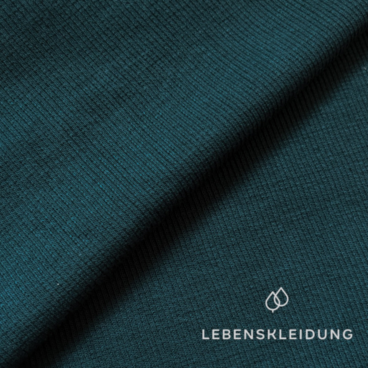 Côtes levées bio en tube de 40 cm (80 cm ouvert) - Turquoise – Vue détaillée
