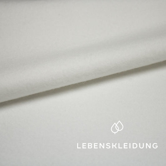 Organic Molton-S - White without optical brighteners - Extra wide sample – Detail view