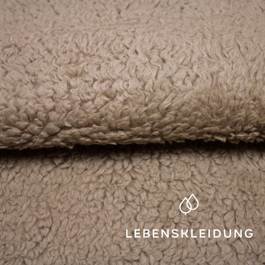 Organic Plush Fabric - Brown – Detail view