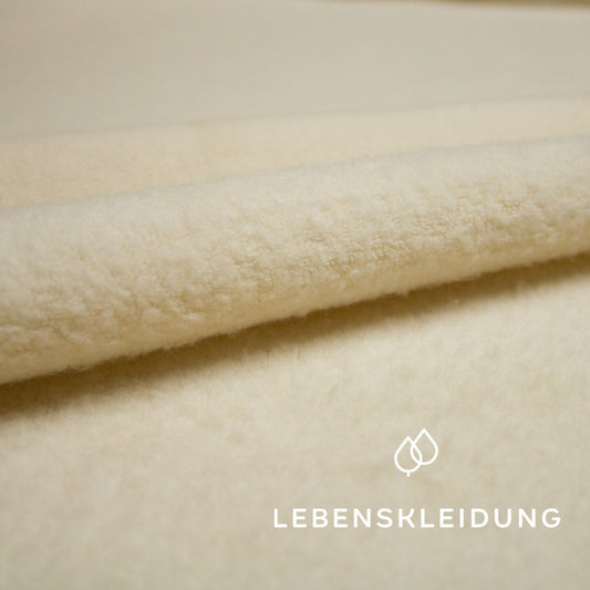 Bio Plüsch Stoff - Natur – Detailansicht