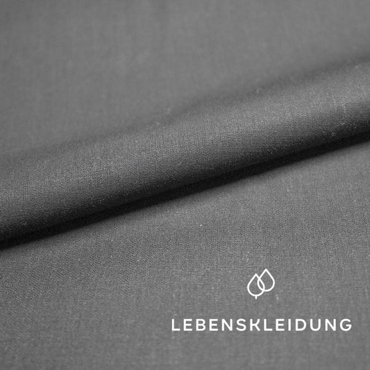 Bio Popeline 52/27 - Schwarz – Detailansicht