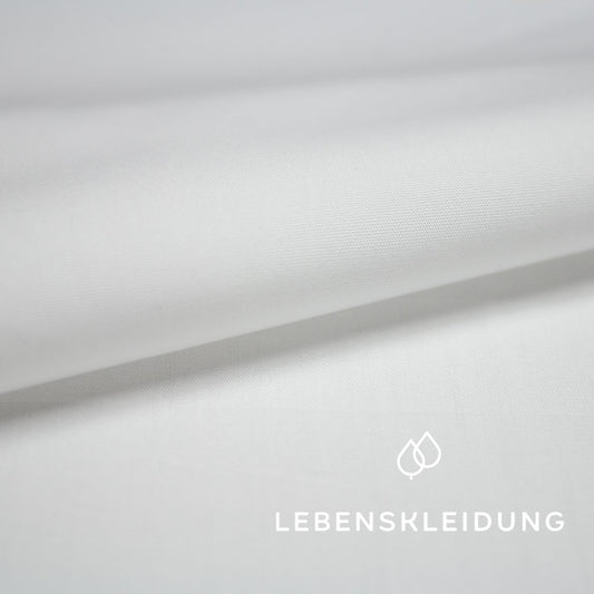 Bio Popeline 58/28 - Weiß – Detailansicht
