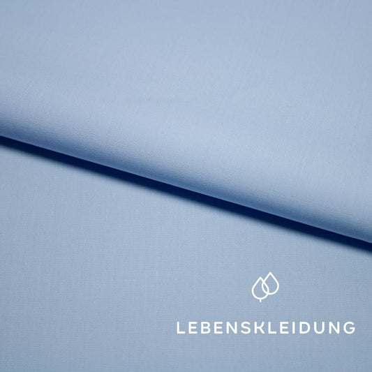 Bio Popeline 58/28 - Hellblau – Detailansicht